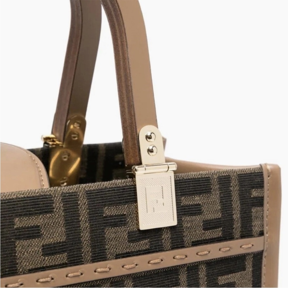 FENDI Sunshine small FF logo tote shoulder bag - Picture 3 of 5